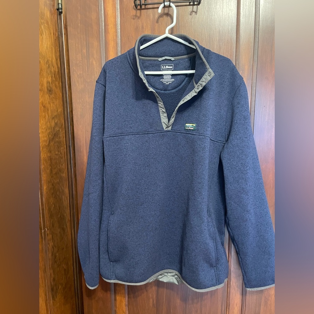 L.L. Bean Men's Navy Sweater XXXL Tall Blue Excellent Condition